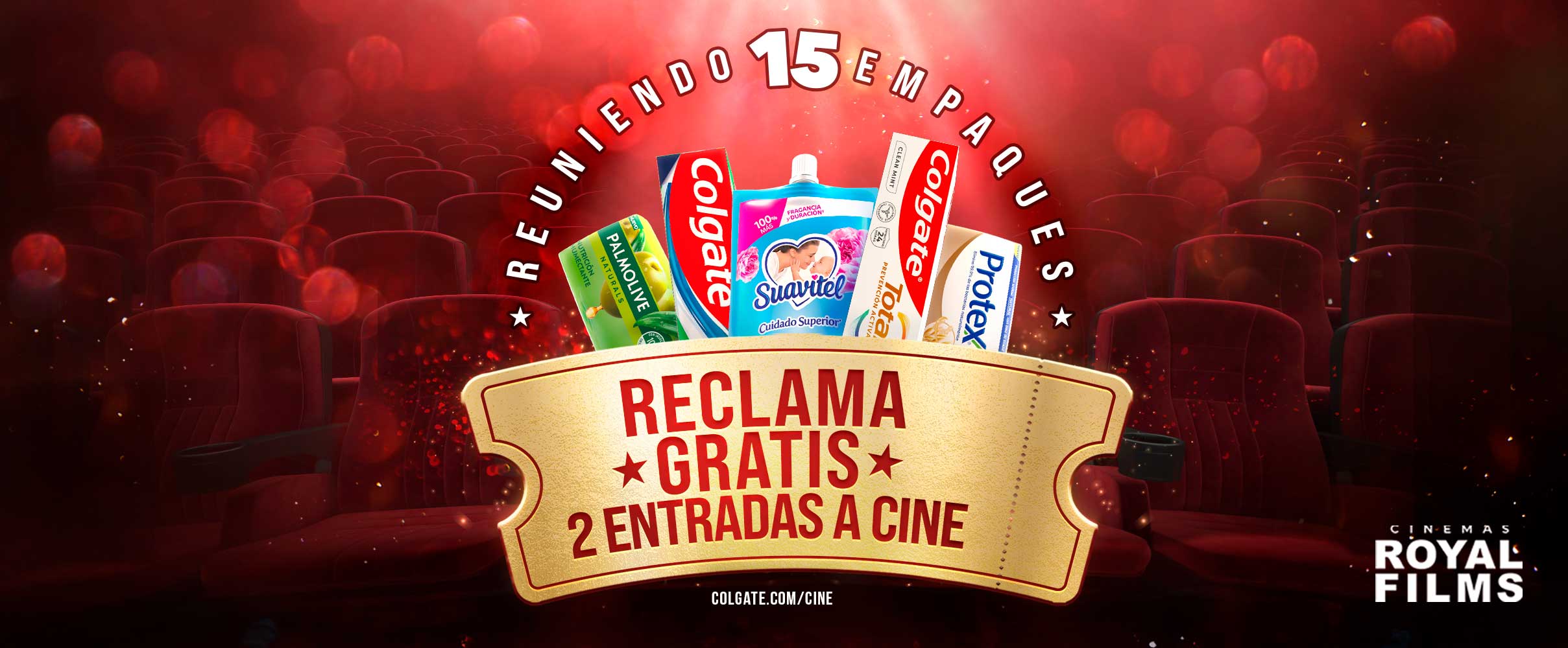 Reclama gratis* entradas de cine reuniendo 15 empaques Reclama gratis* entradas de cine reuniendo 15 empaques